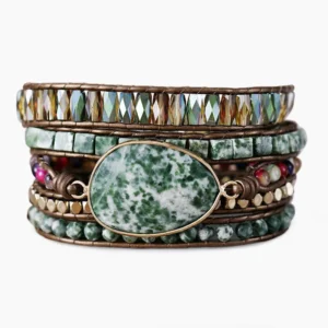 Vintage in diaspro verde Bracciale
